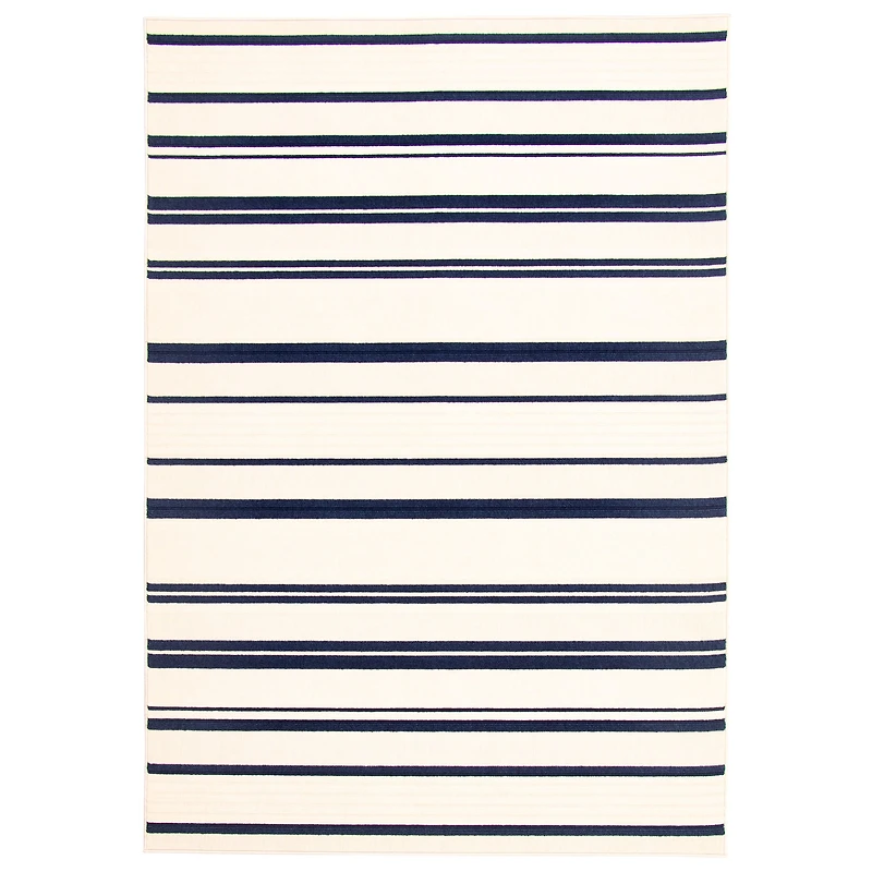 Paros Indoor/Outdoor Blue, Ivory Rug