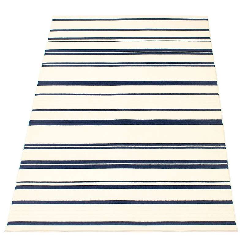 Paros Indoor/Outdoor Blue, Ivory Rug