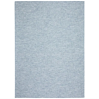 Gardenia Diamond Indoor/ Outdoor Blue Rug 6'7" x 9'6