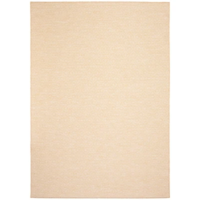 Gardenia Diamond Indoor/ Outdoor Gold Rug 6'7" x 9'6"