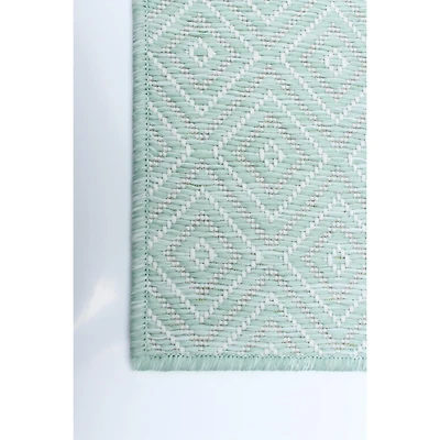 Gardenia Diamond Indoor/ Outdoor Mint Rug