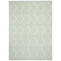 Gardenia Abstract Indoor/ Outdoor Mint Rug