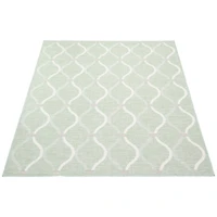 Gardenia Abstract Indoor/ Outdoor Mint Rug
