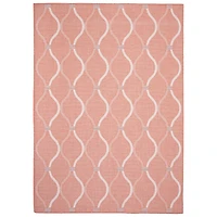 Gardenia Abstract Indoor/ Outdoor Coral Rug