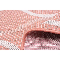 Gardenia Abstract Indoor/ Outdoor Coral Rug