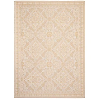 Gardenia Traditional Indoor/ Outdoor Gold Rug