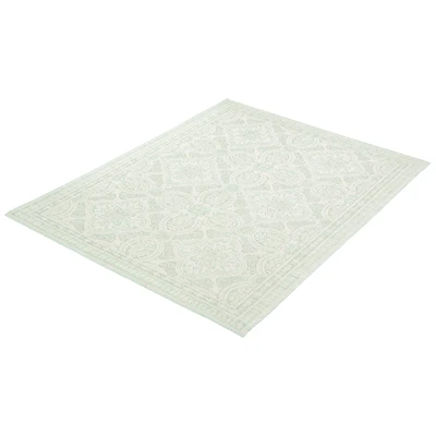 Tapis Intérieur/Extérieur Gardenia Traditional vert clair