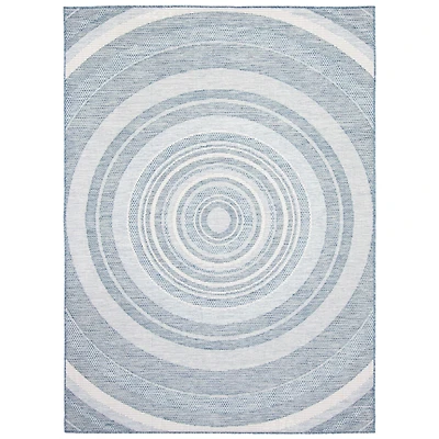 Gardenia Modern Indoor/ Outdoor Blue Rug