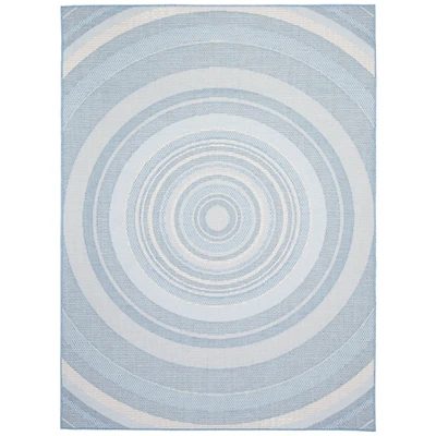 Gardenia Modern Indoor/ Outdoor Light Blue Rug