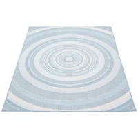 Gardenia Modern Indoor/ Outdoor Light Blue Rug