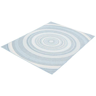 Tapis Intérieur/Extérieur Gardenia Modern bleu clair
