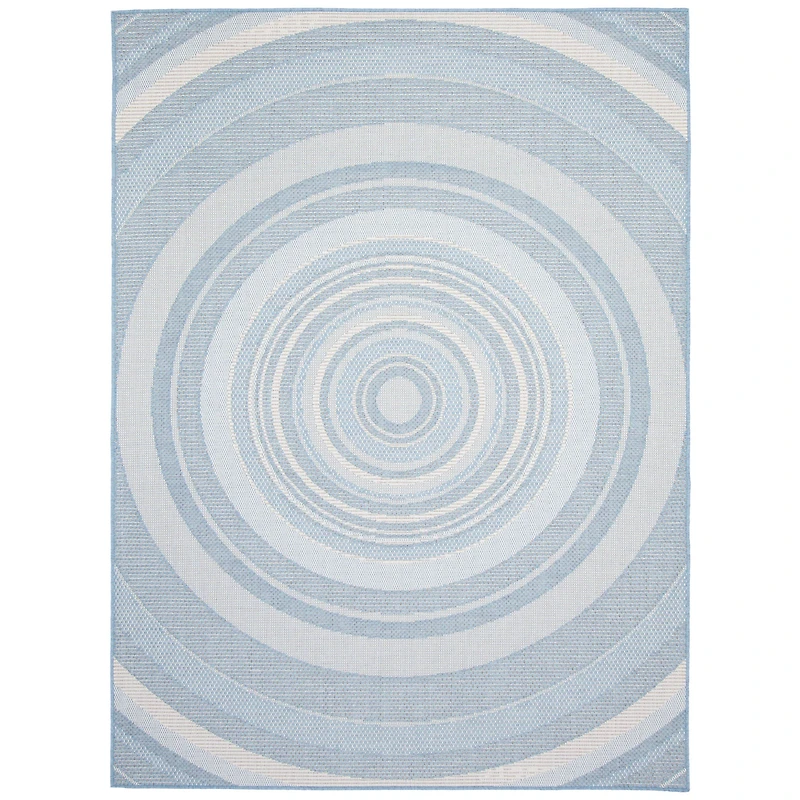 Gardenia Modern Indoor/ Outdoor Light Blue Rug