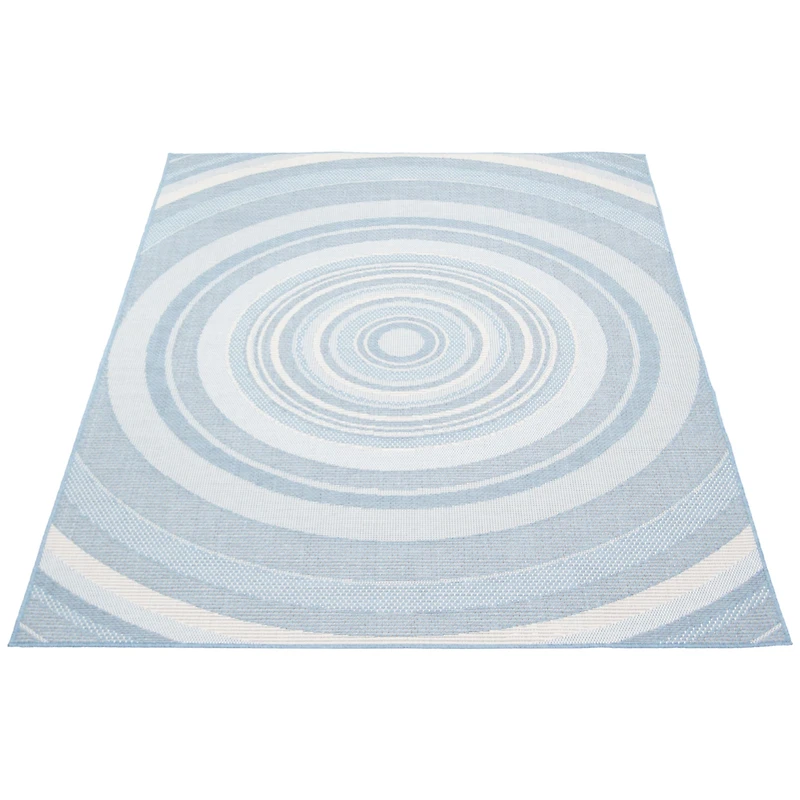 Gardenia Modern Indoor/ Outdoor Light Blue Rug