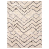 Suzana Contemporary Cream Shag Rug