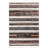 Kybella Linear Ivory Bohemian Area Rug