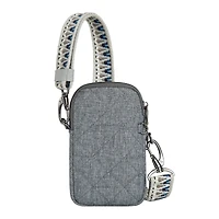 Travelon Boho Sac bandoulière pour téléphone à 2 compartiments anti-vol