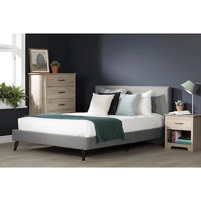 Fusion Queen Upholstered Platform Bed and Headboard