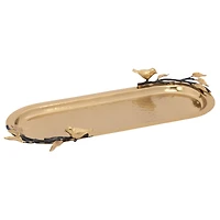 Elegance Gold Songbird Oblong Dish