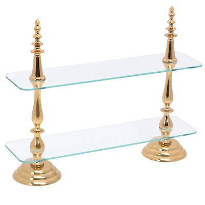 Elegance Anastasia Gold 2 Tier Hostess Stand
