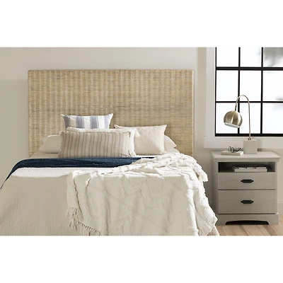 Lilak Queen Rattan Headboard White Washed Rattan by South Shore Furniture