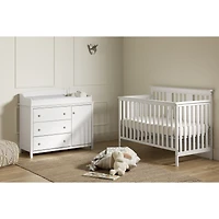 Cotton Candy Changing Table with Removable Changing Station - White