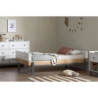 Lit jumeau simple Bebble bois naturel et gris par South Shore Furniture