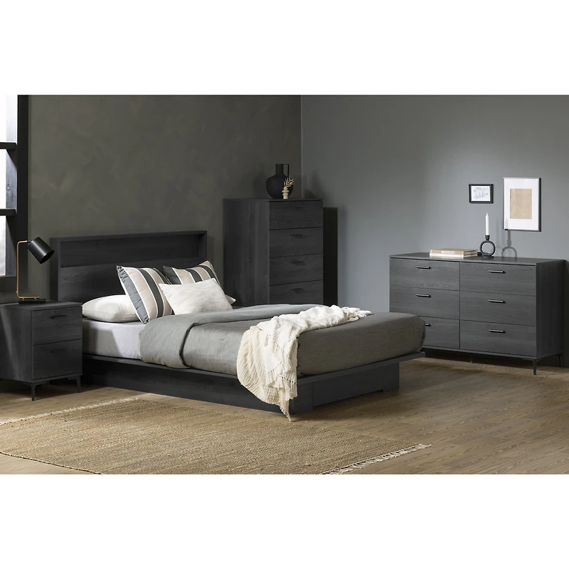 Musano 2-Drawer Nightstand with Metal Legs