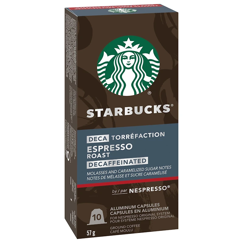 Capsules Starbucks® torréfaction Espresso Déca pour Nespresso® Original