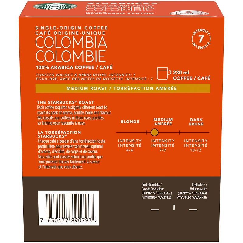 Starbucks® Single-Origin Colombia Capsules for Nespresso® Vertuo
