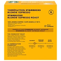 Capsules Starbucks® torréfaction blonde Espresso pour Nespresso® Vertuo