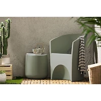 Dalya Round Outdoor Side Table Sage Green by South Shore Furniture