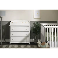Cloud Narrow 3-Drawer Changing Table Pure White