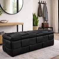 Ottoman de rangement - Noir