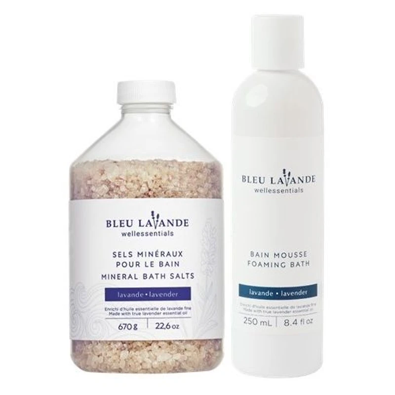 Bleu Lavande Duo Bain - Bain moussant et sel minéral