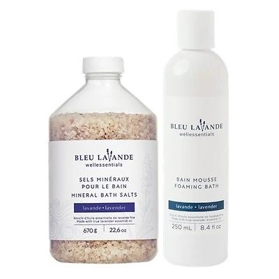 Bleu Lavande Duo Bain - Bain moussant et sel minéral