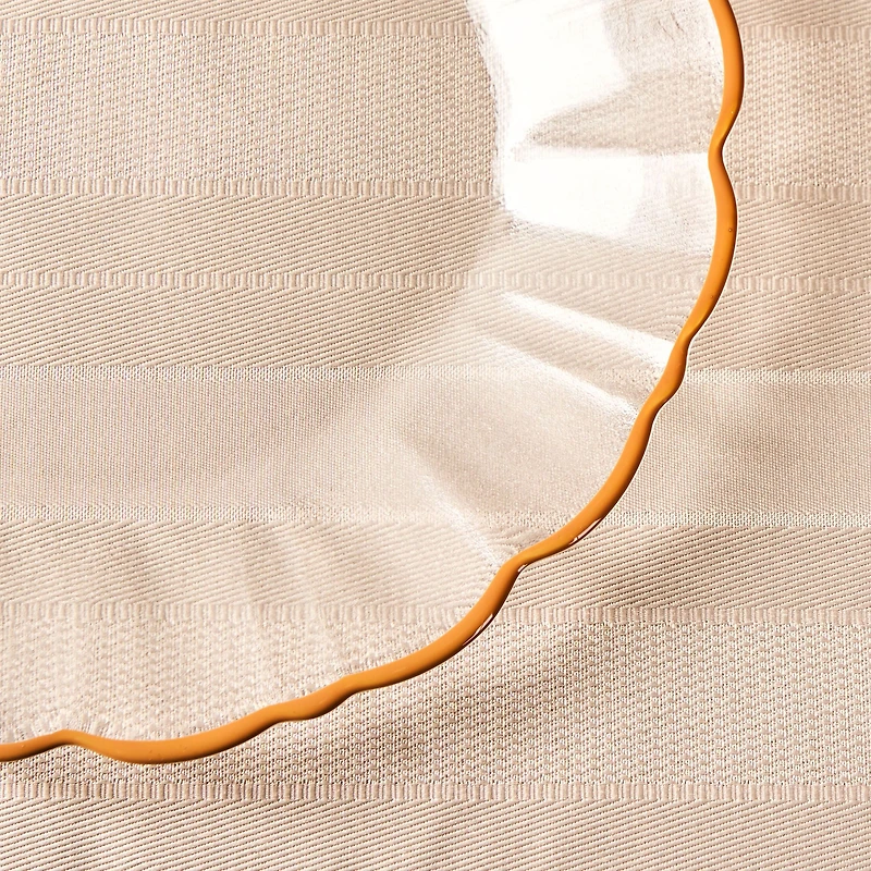 Elegance Orange Rim Dessert Plate - 21cm