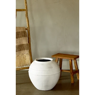 Dalya Pot en terracotta – Blanc  