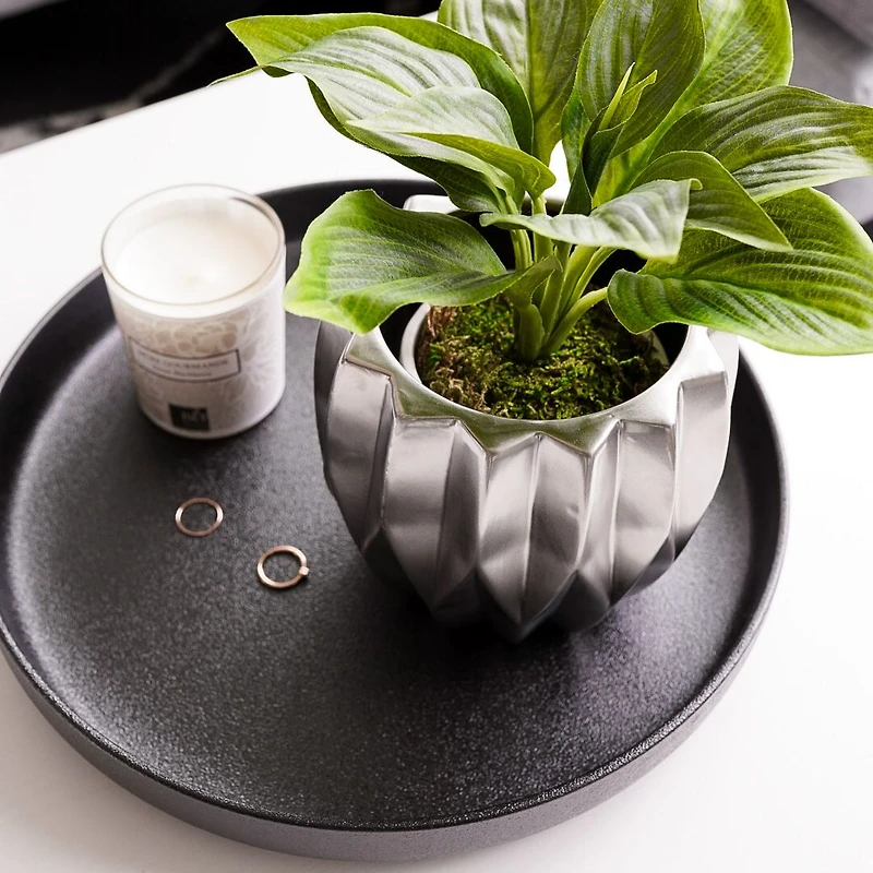 Caviar Black Serving Platter by Maxwell & Williams (33 cm)