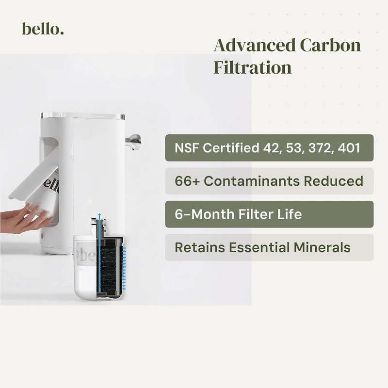 Bello Home Discovery Pack — Countertop Water Filtration & Flavor Infusion Machine