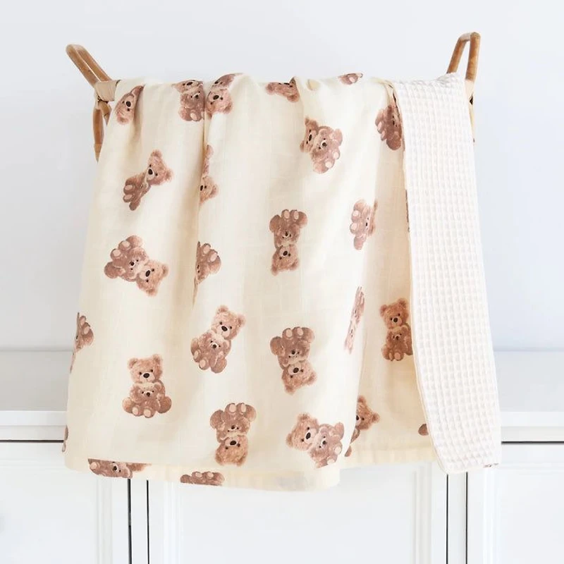 Set of 2 Bamboo Waffle Blanket by Beba