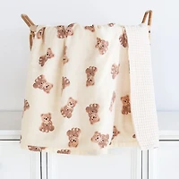 Set of 2 Bamboo Waffle Blanket by Beba