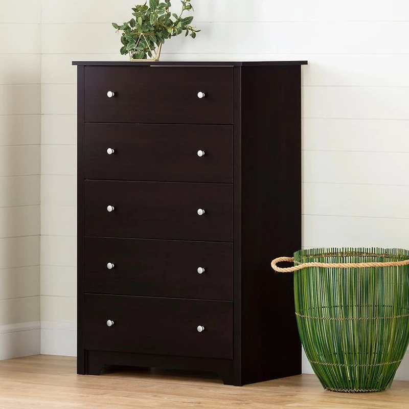Vito 5-Drawer Chest - Brown