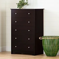 Vito 5-Drawer Chest - Brown