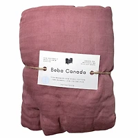 Bamboo Muslin Fitted Crib Sheet - Burgundy by Beba