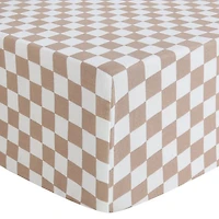 Bamboo Muslin Fitted Crib Sheet - Checkered by Beba
