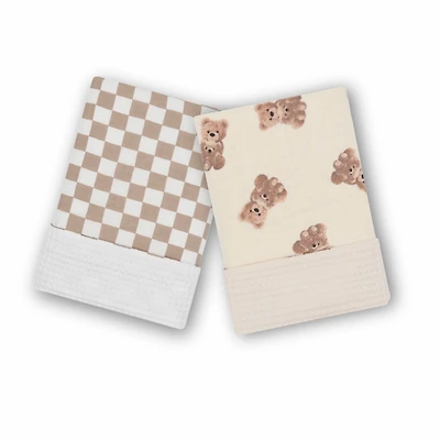 Set of 2 Bamboo Waffle Blanket by Beba