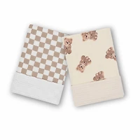 Set of 2 Bamboo Waffle Blanket by Beba