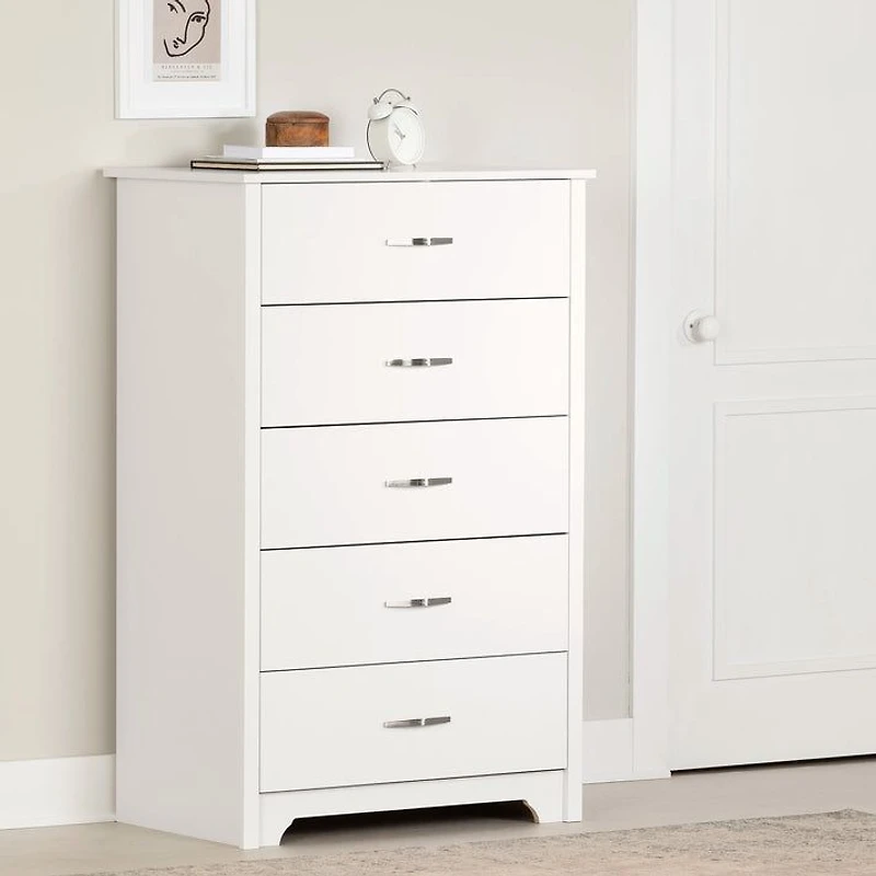 Fusion 5-Drawer Chest - White
