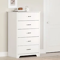 Fusion 5-Drawer Chest - White