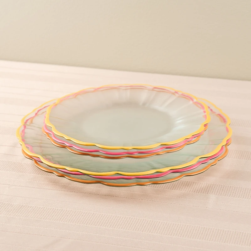 Elegance Orange Rim Dinner Plate - 27.5cm